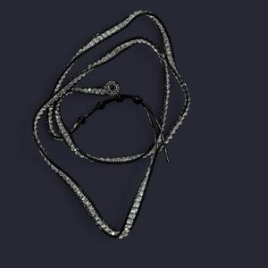 Victoria Emerson Black and Silver Beaded wrap bracelet